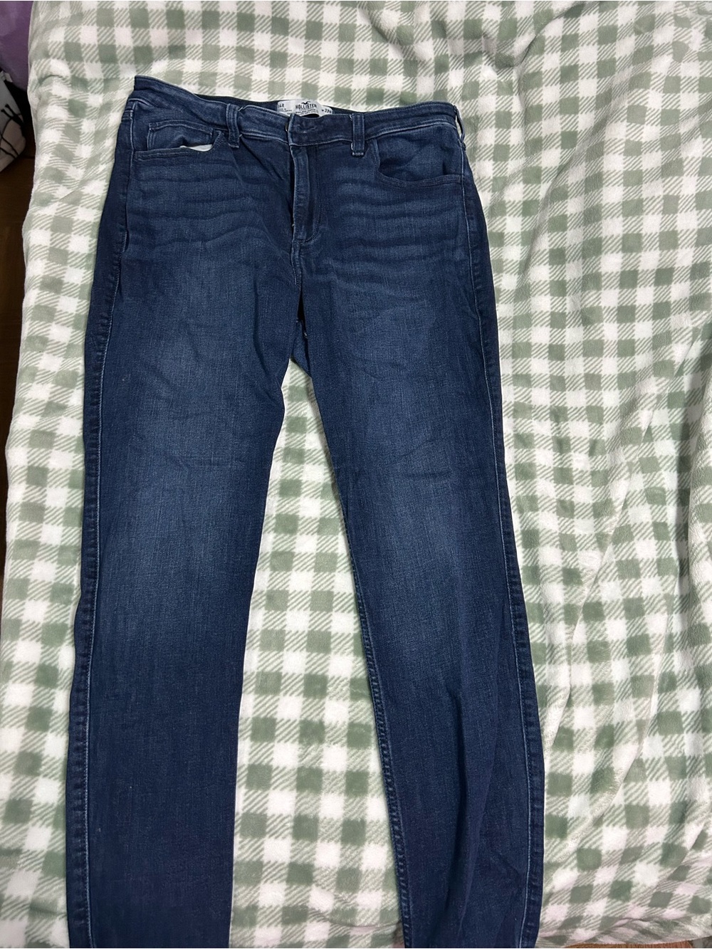 Hollister Women's Skinny Jeans in Deep Blue Wash